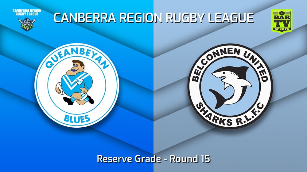 220730-Canberra Round 15 - Reserve Grade - Queanbeyan Blues v Belconnen United Sharks Slate Image