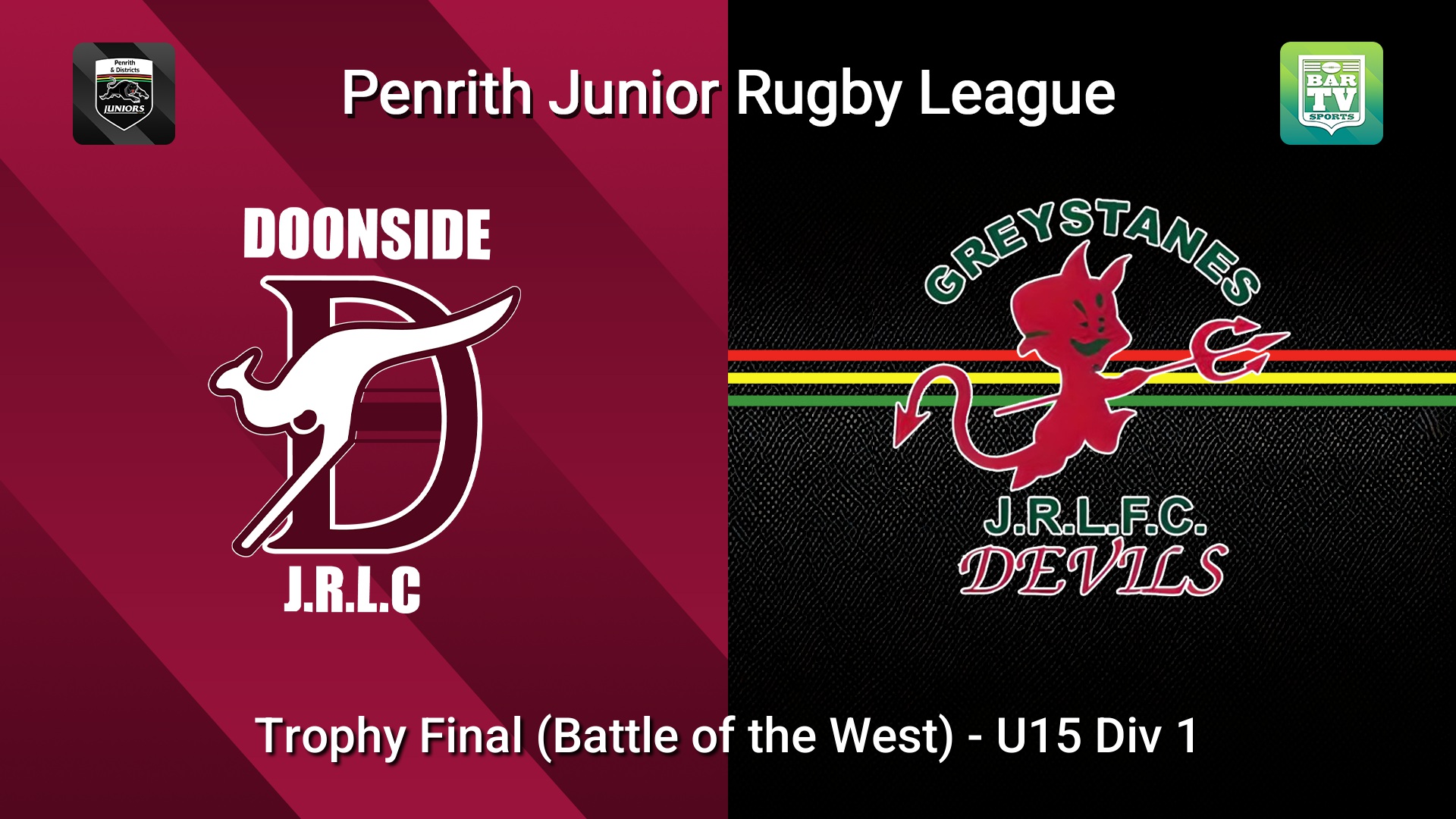 260919-video-Penrith & District Junior Rugby League Trophy Final (Battle of the West) - U15 Div 1 - Doonside v Greystanes Devils Slate Image