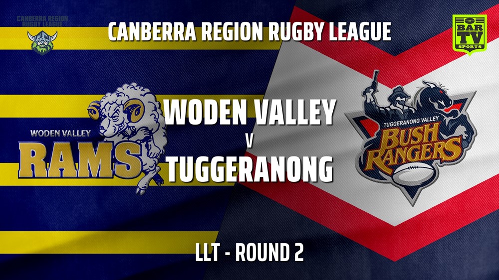 CRRL Round 2 - LLT - Woden Valley Rams v Tuggeranong Bushrangers Slate Image