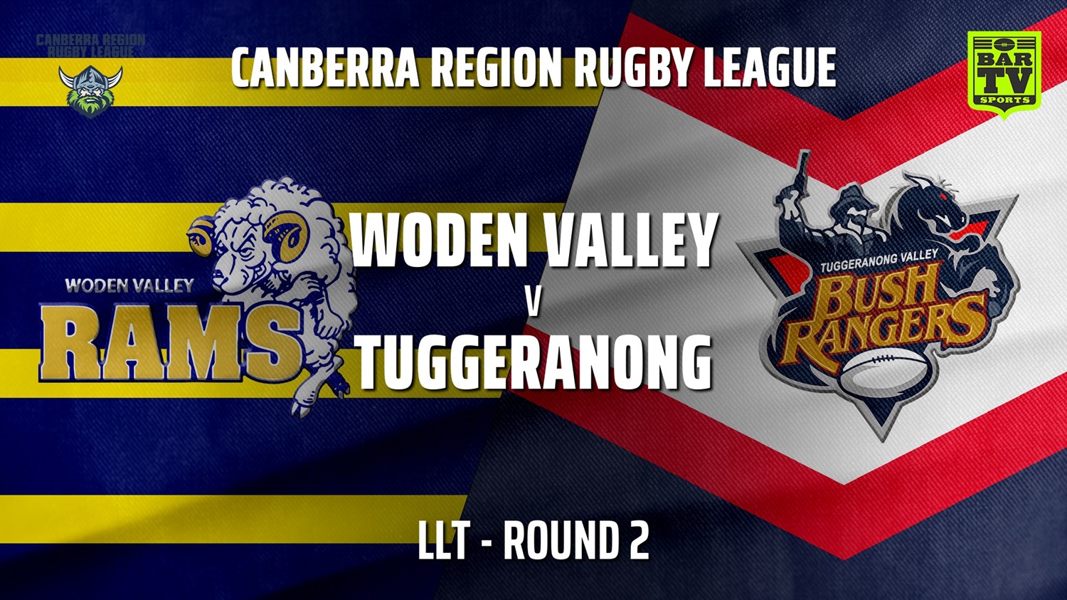 CRRL Round 2 - LLT - Woden Valley Rams v Tuggeranong Bushrangers Slate Image