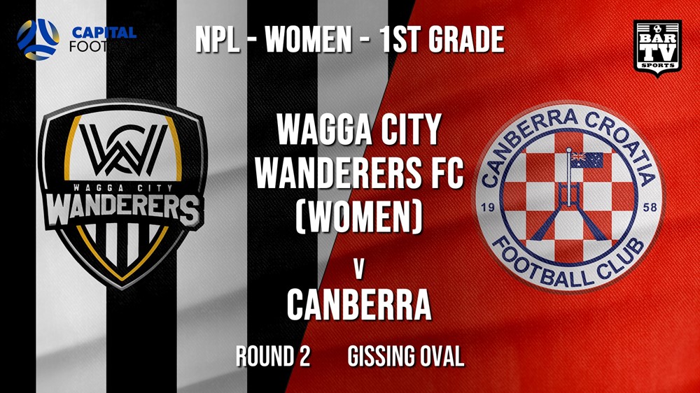 NPL Women - 1st Grade - Capital Football  Round 2 - Wagga City Wanderers FC (women) v Canberra FC (women) Slate Image