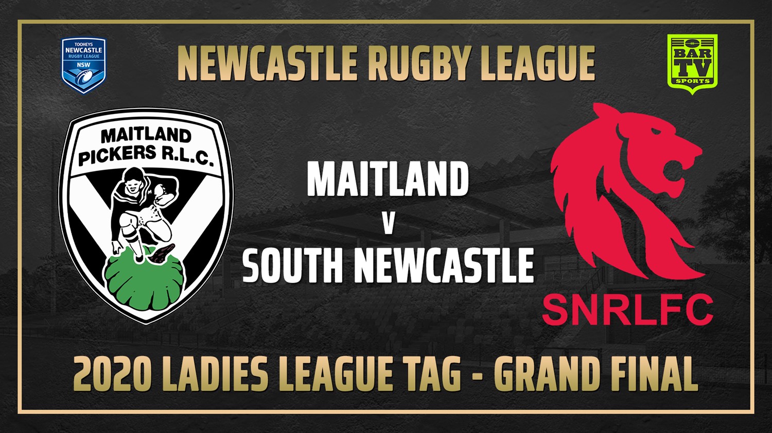 Newcastle Rugby League Grand Final - Blues Tag - Maitland Pickers v South Newcastle Slate Image