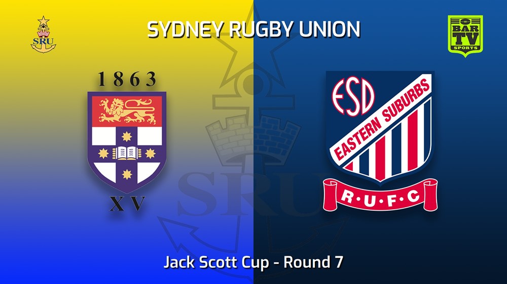 MINI GAME: Sydney Rugby Union Round 7 - Jack Scott Cup - Sydney University v Eastern Suburbs Sydney Slate Image