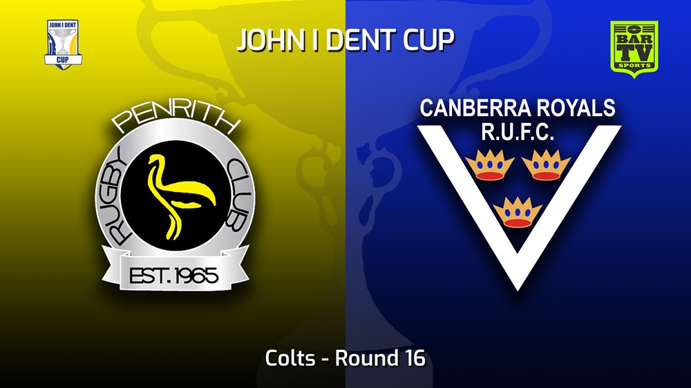 MINI GAME: John I Dent (ACT) Round 16 - Colts - Penrith Emus v Canberra Royals Slate Image