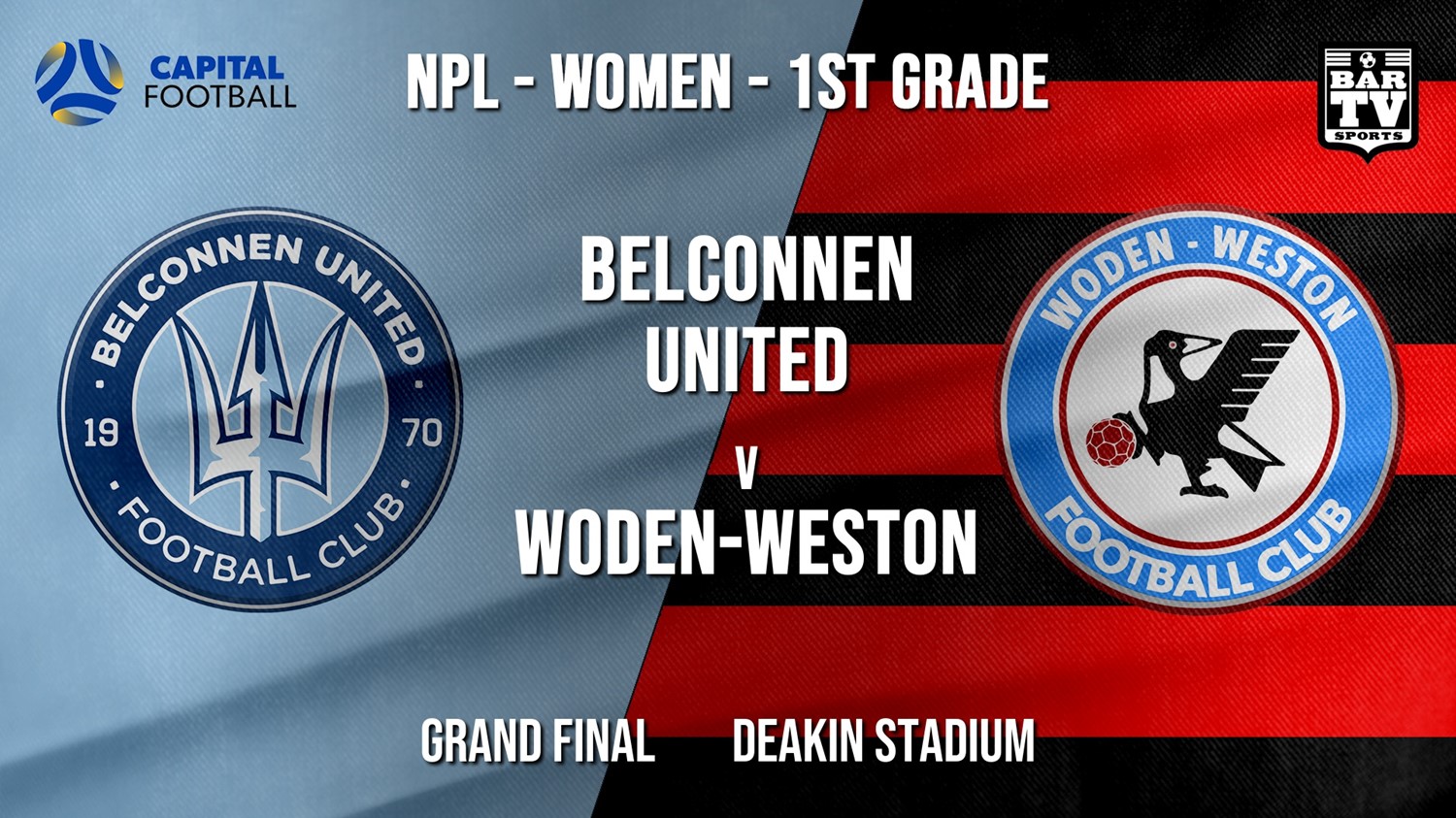 NPLW - Capital Grand Final - Belconnen United (women) v Woden-Weston FC (women) Slate Image