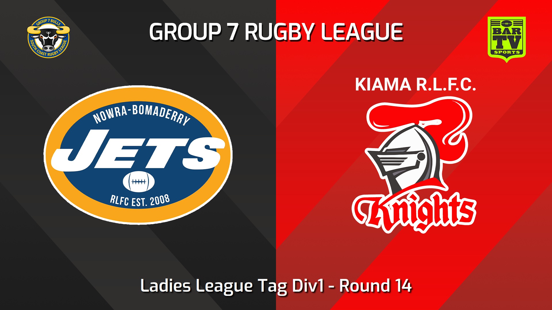240721-video-South Coast Round 14 - Ladies League Tag Div1 - Nowra-Bomaderry Jets v Kiama Knights Slate Image