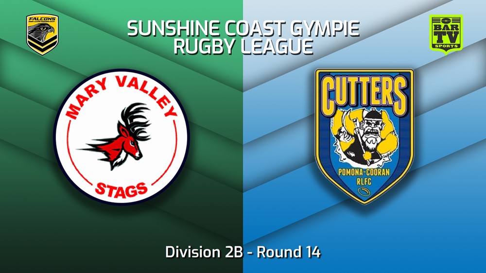 220723-Sunshine Coast RL Round 14 - Division 2B - Mary Valley Stags v Pomona Cooran Cutters Minigame Slate Image