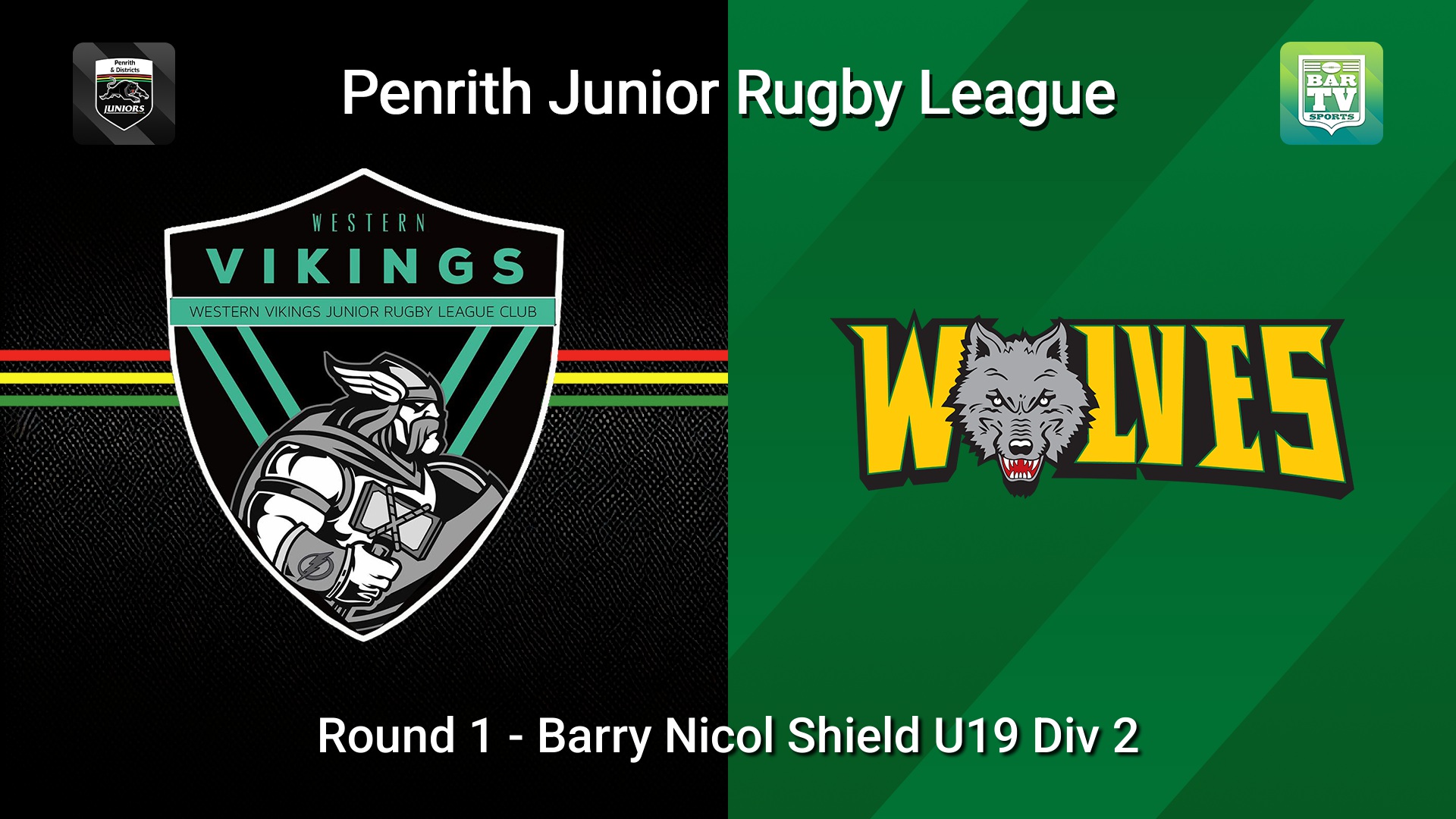 260329-video-Penrith & District Junior Rugby League Round 1 - Barry Nicol Shield U19 Div 2 - Western Vikings v Windsor Wolves Slate Image
