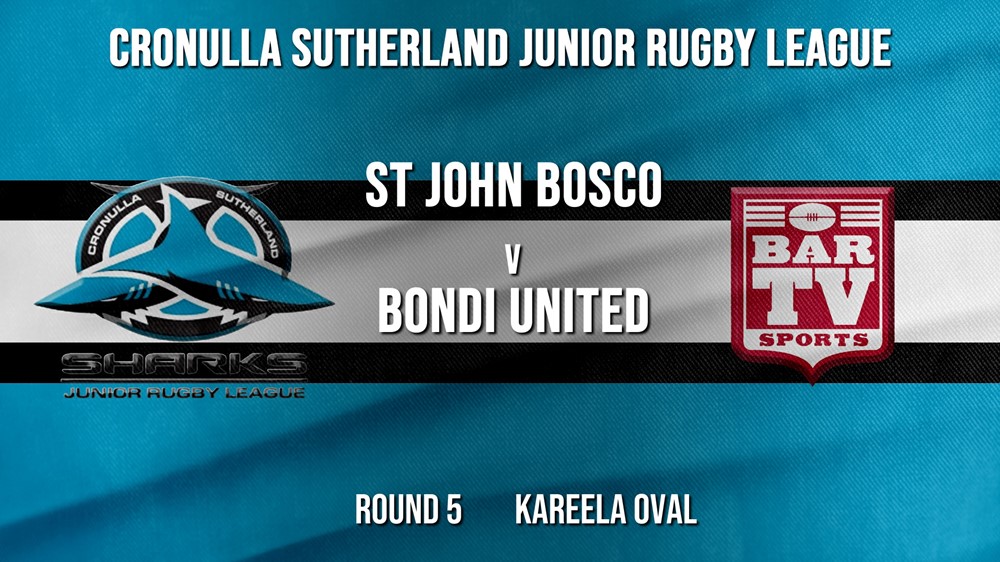 Cronulla JRL Round 5 - U/16 - St John Bosco v Bondi United Slate Image