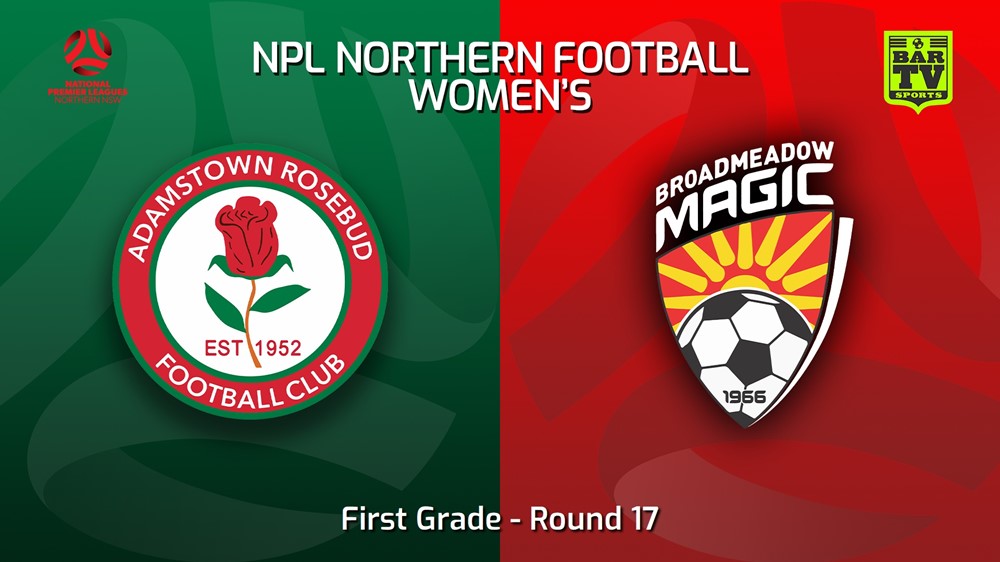 230715-NNSW NPLW Round 17 - Adamstown Rosebud JFC W v Broadmeadow Magic FC W Minigame Slate Image