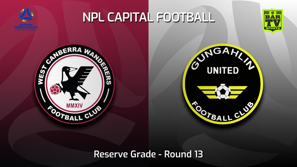 230709-NPL Women - Reserve Grade - Capital Football Round 13 - West Canberra Wanderers FC (women) v Gungahlin United FC (women) Slate Image