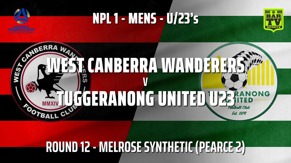210703-Capital NPL U23 Round 12 - West Canberra Wanderers U23s v Tuggeranong United U23 Slate Image
