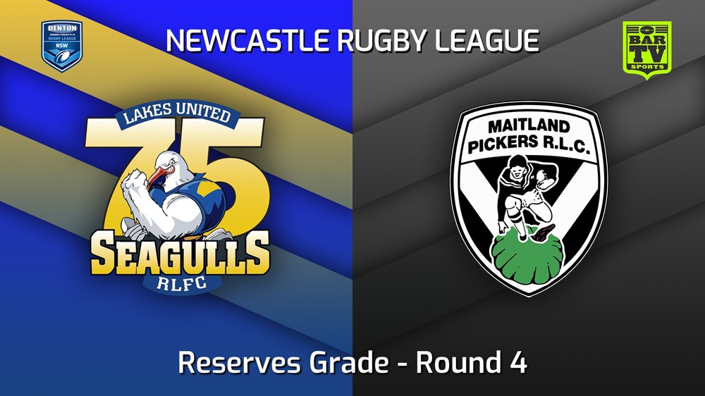 220416-Newcastle Round 4 - Reserves Grade - Lakes United v Maitland Pickers Slate Image