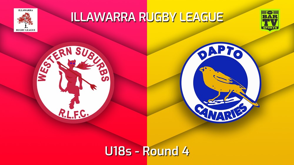 220522-Illawarra Round 4 - U18s - Western Suburbs Devils v Dapto Canaries Slate Image