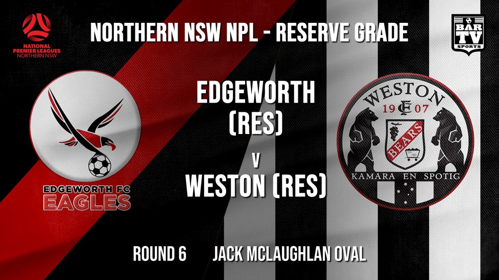 NPL NNSW RES Round 6 - Edgeworth Eagles (Res) v Weston Workers FC (Res) Slate Image