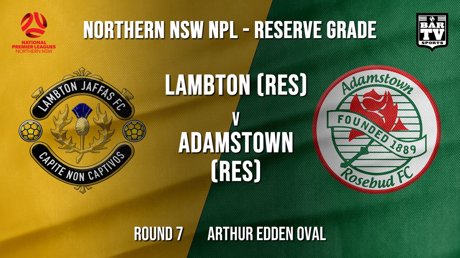 NPL NNSW RES Round 7 - Lambton Jaffas FC (Res) v Adamstown Rosebud FC (Res) Minigame Slate Image
