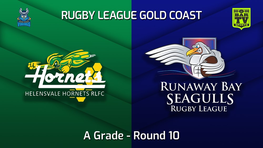 MINI GAME: Gold Coast Round 10 - A Grade - Helensvale Hornets v Runaway Bay Seagulls Slate Image