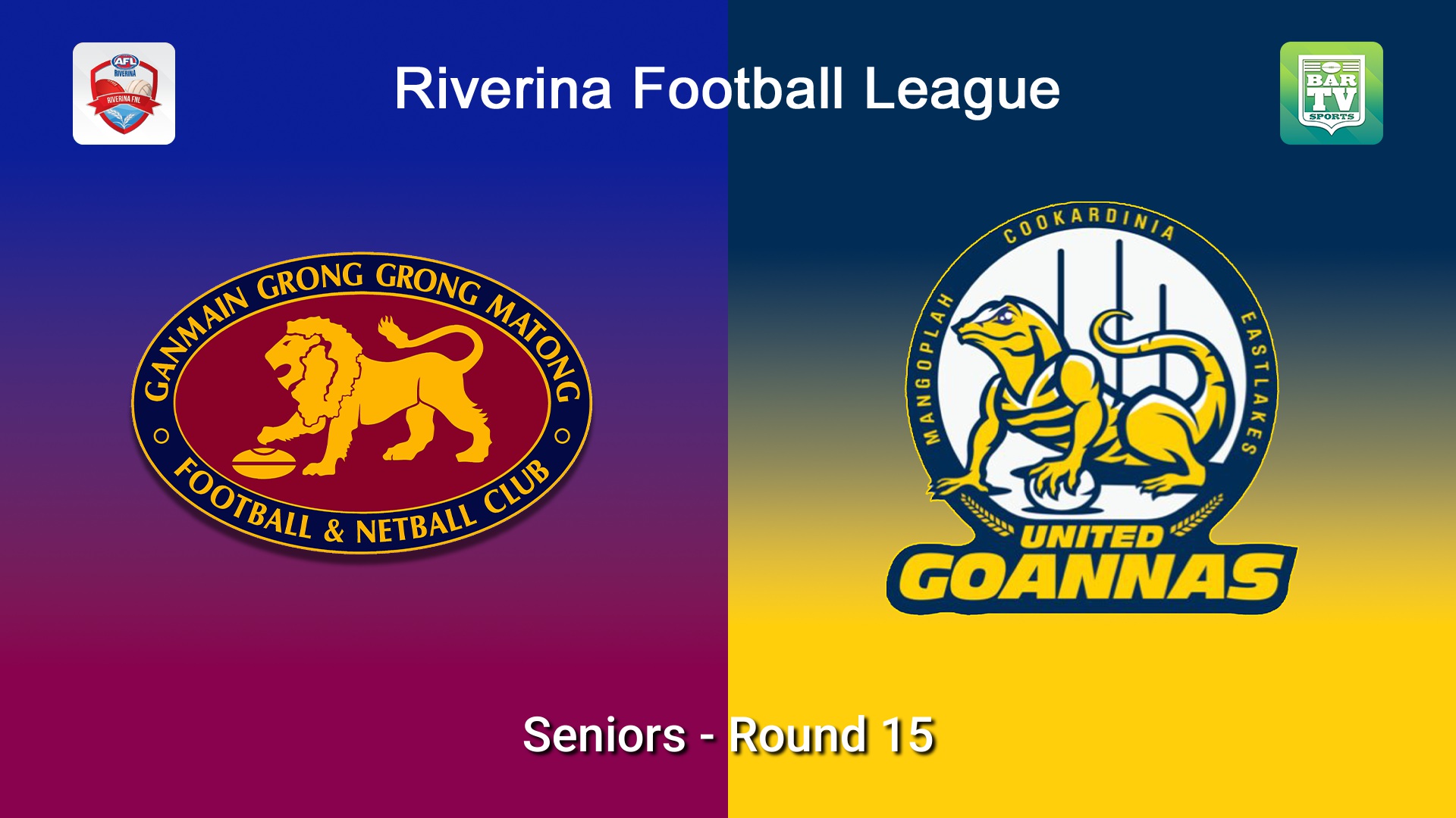 260726-video-Riverina Football League Round 15 - Seniors - GGGM Lions v MCUE Goannas Slate Image