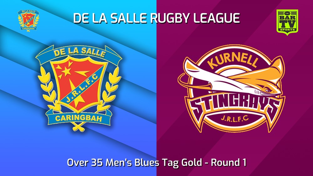 240413-De La Salle Round 1 - Over 35 Men's Blues Tag Gold - De La Salle v Kurnell Stingrays Minigame Slate Image