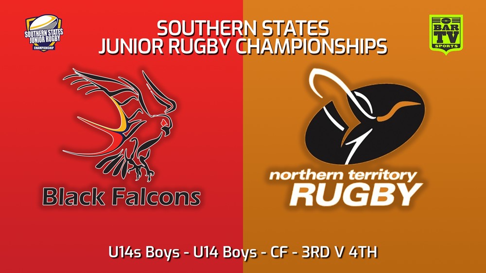 230712-Southern States Junior Rugby Championships U14 Boys - CF - 3RD V 4TH - U14s Boys - South Australia v Northern Territory Rugby Slate Image