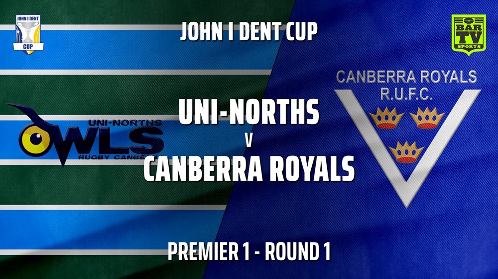John I Dent Round 1 - Premier 1 - UNI-Norths v Canberra Royals Slate Image