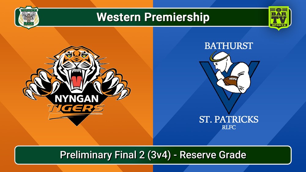 250831-video-Western Premiership Preliminary Final 2 (3v4) - Reserve Grade - Nyngan Tigers v Bathurst St. Pats Slate Image