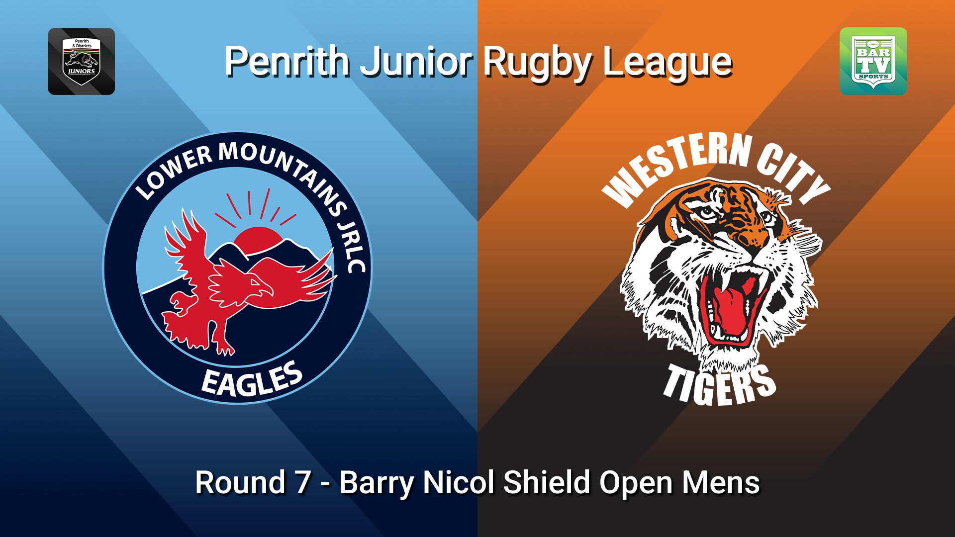 260517-video-Penrith & District Junior Rugby League Round 7 - Barry Nicol Shield Open Mens - Lower Mountains v Western City Tigers Slate Image
