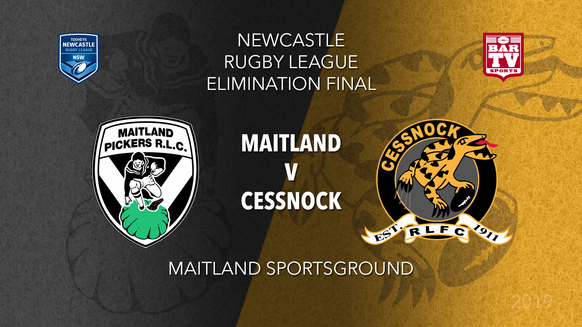 Newcastle Rugby League Elimination Final - 1st Grade - Maitland Pickers v Cessnock Goannas Slate Image