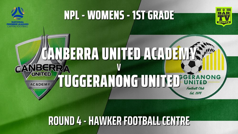 210502-NPLW - Capital Round 4 - Canberra United Academy v Tuggeranong United FC (women) Slate Image