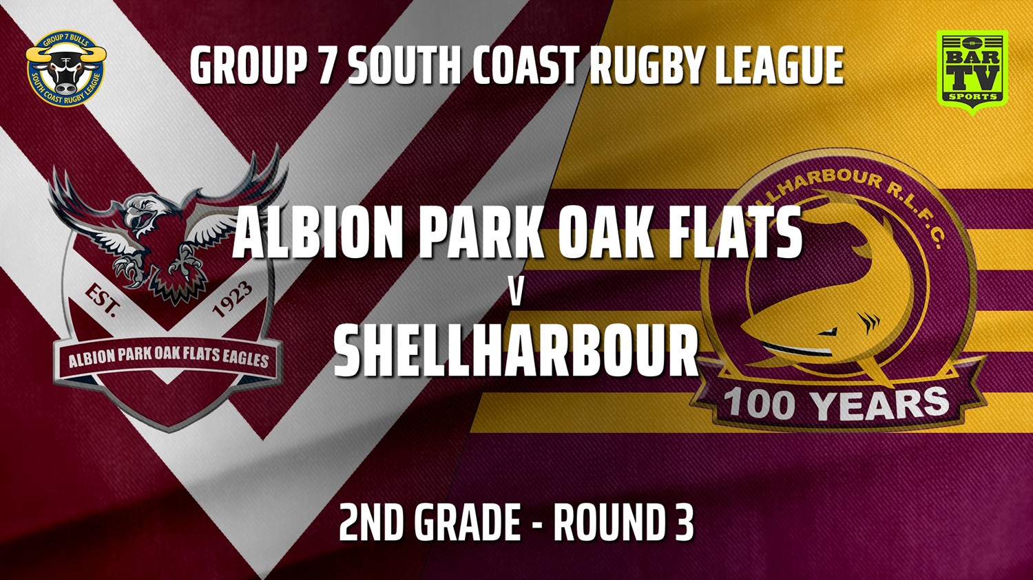 210502-Group 7 RL Round 3 - 2nd Grade - Albion Park Oak Flats v Shellharbour Sharks Slate Image