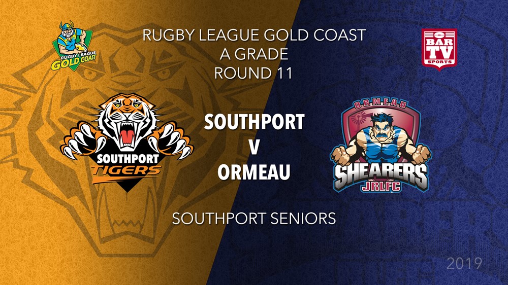 RLGC Round 11 - A Grade - Southport Tigers v Ormeau Shearers Slate Image