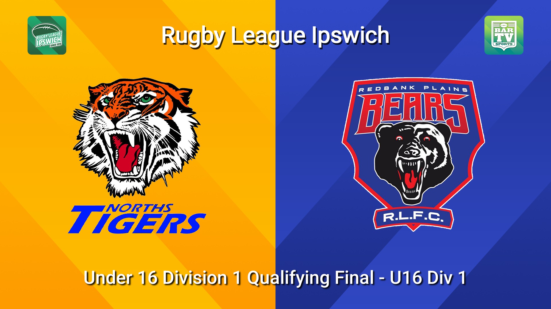 260823-video-Rugby League Ipswich Under 16 Division 1 Qualifying Final - U16 Div 1 - Norths Tigers v Redbank Plains Juniors Slate Image