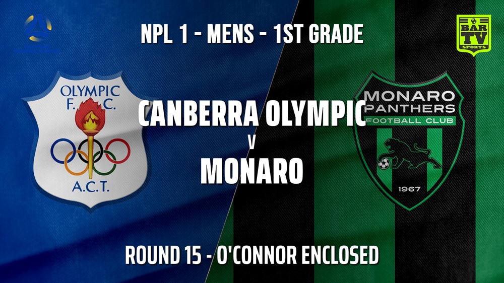 210724-Capital NPL Round 15 - Canberra Olympic FC v Monaro Panthers FC Slate Image
