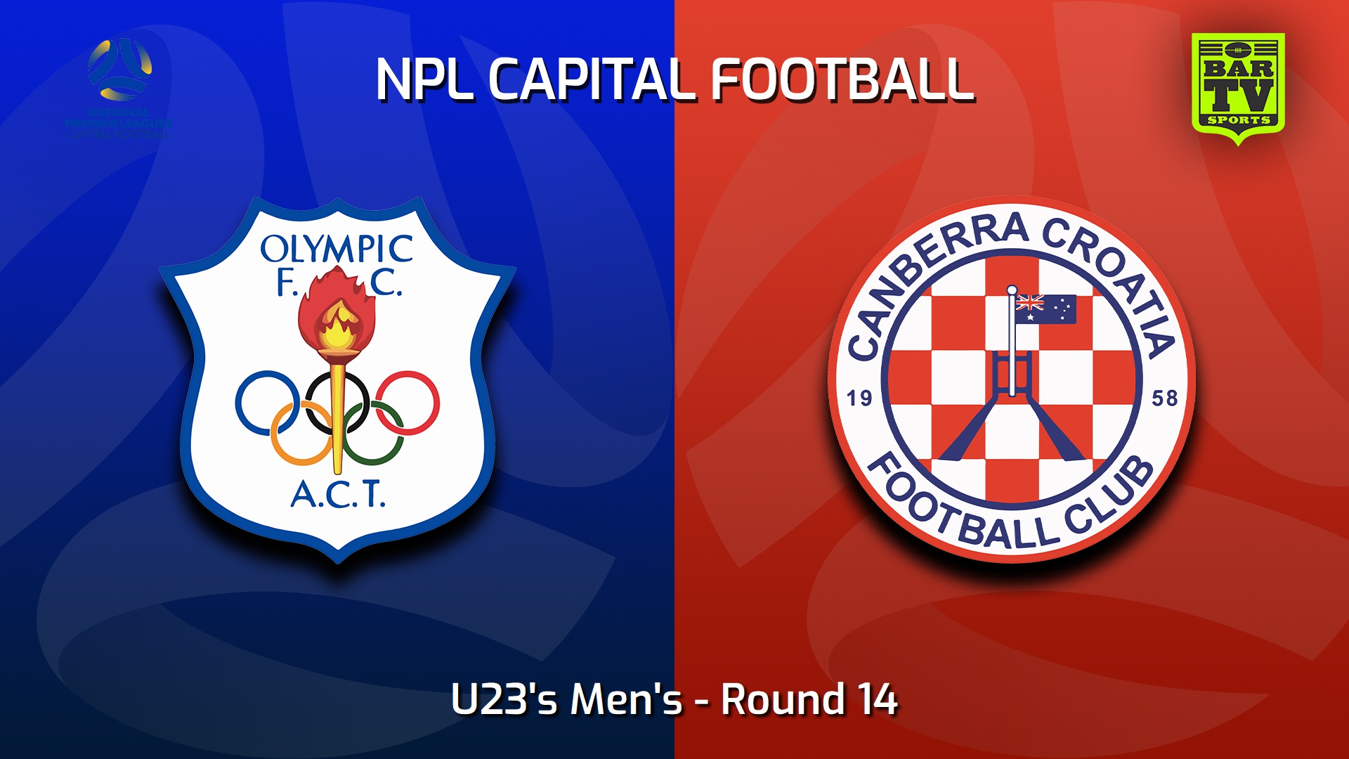 230715-Capital NPL U23 Round 14 - Canberra Olympic U23 v Canberra Croatia FC U23 Slate Image