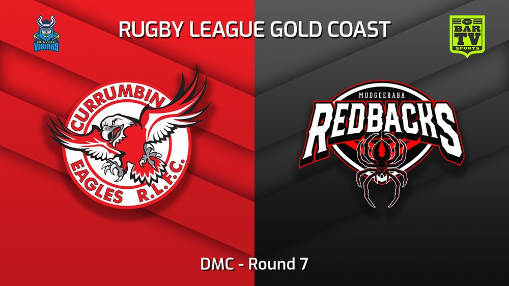 220730-Gold Coast Round 7 - DMC - Currumbin Eagles v Mudgeeraba Redbacks Minigame Slate Image