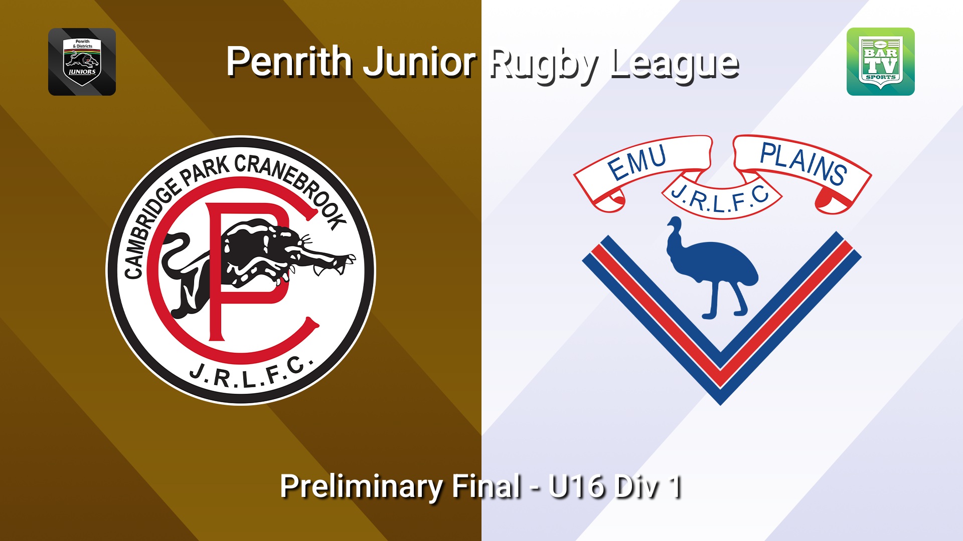 260905-video-Penrith & District Junior Rugby League Preliminary Final - U16 Div 1 - Cambridge Park v Emu Plains Slate Image