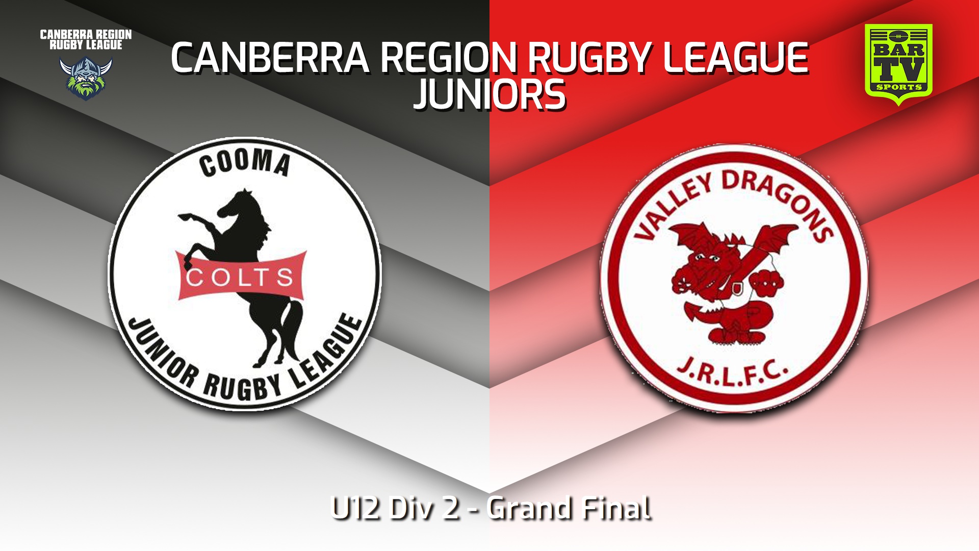 230909-2023 Canberra Region Rugby League Juniors Grand Final - U12 Div 2 - Cooma Colts Juniors v Valley Dragons Slate Image