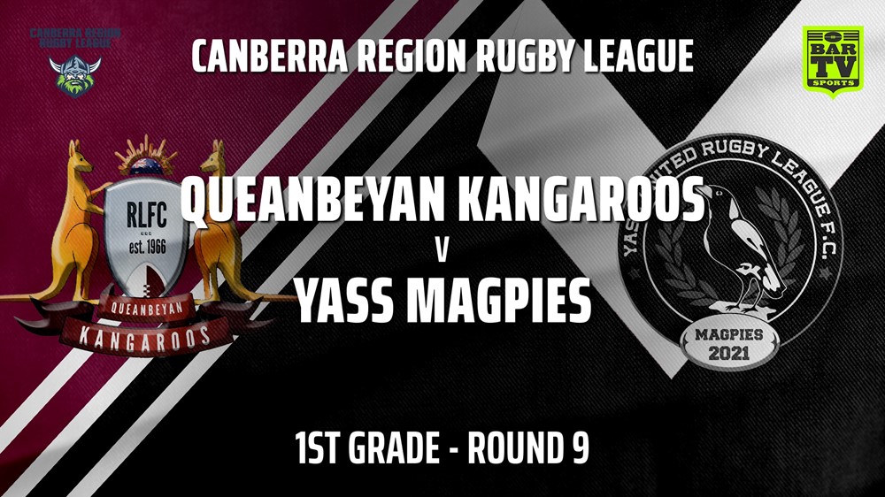 210619-Canberra Round 9 - 1st Grade - Queanbeyan Kangaroos v Yass Magpies Slate Image