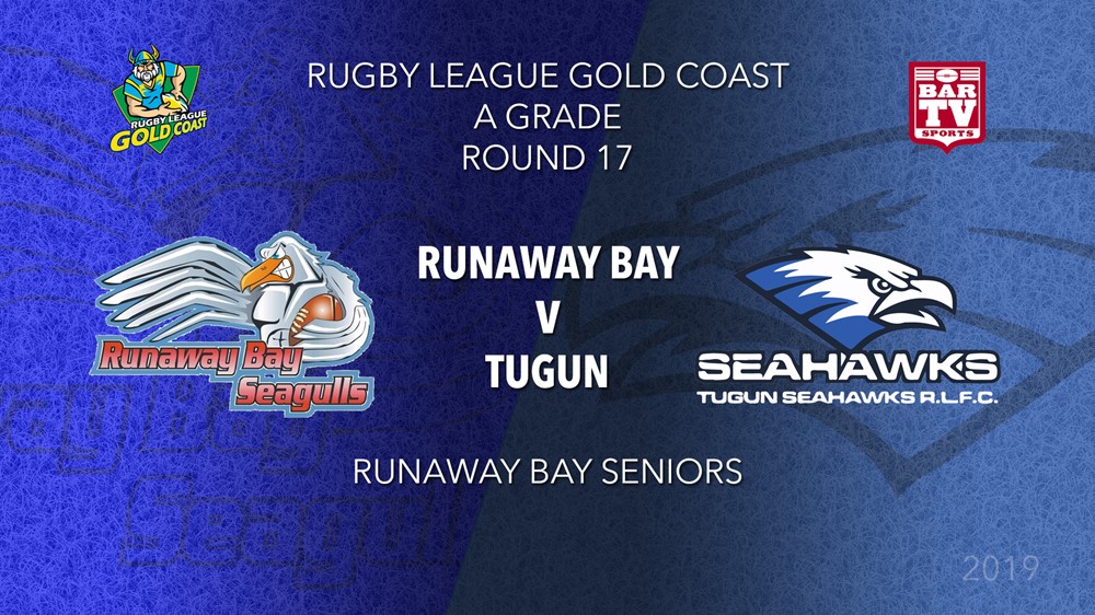 RLGC Round 17 - A Grade - Runaway Bay v Tugun Seahawks Slate Image
