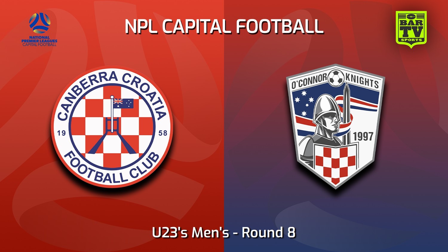 230528-Capital NPL U23 Round 8 - Canberra Croatia FC U23 v O'Connor Knights SC U23 Slate Image