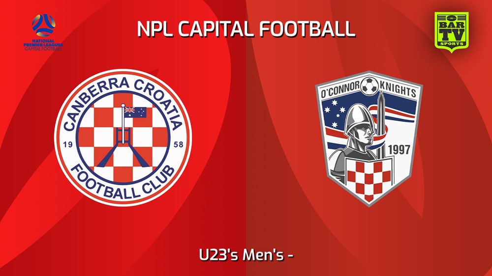 240505-video-Capital NPL U23 Canberra Croatia FC U23 v O'Connor Knights SC U23 Slate Image