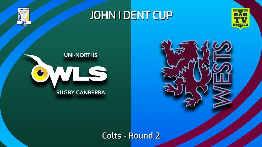 230422-John I Dent (ACT) Round 2 - Colts - UNI-North Owls v Wests Lions Slate Image