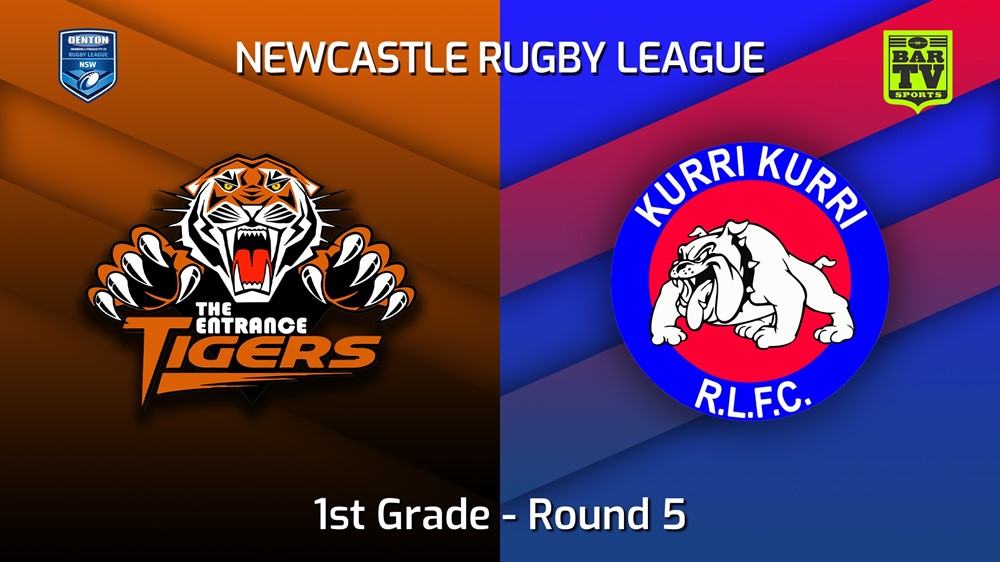 220424-Newcastle Round 5 - 1st Grade - The Entrance Tigers v Kurri Kurri Bulldogs Slate Image