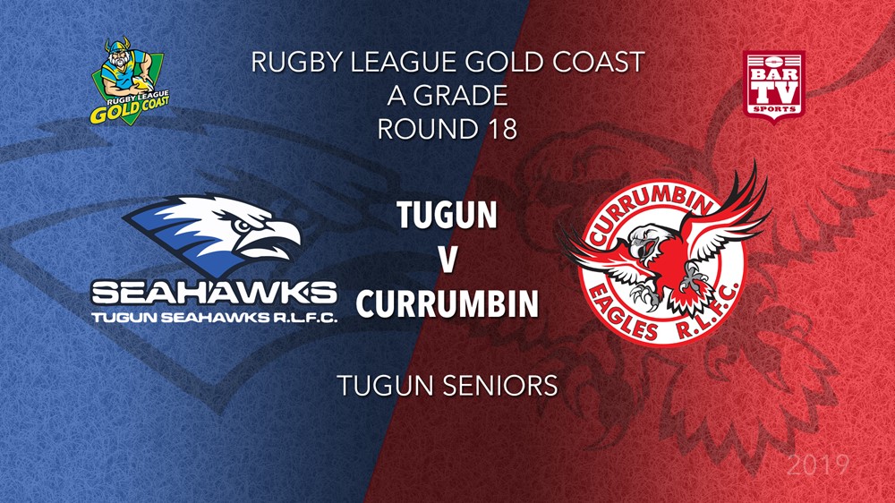 RLGC Round 18 - A Grade - Tugun Seahawks v Currumbin Eagles Slate Image