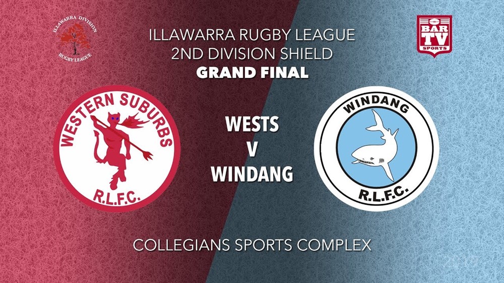 IRL Grand Final - Shield - Western Suburbs RLFC v Windang Sharks Slate Image