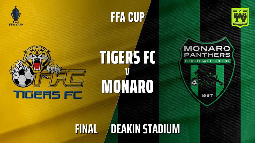 MINI GAME: FFA Cup Qualifying Canberra Final - Tigers FC v Monaro Panthers FC Slate Image