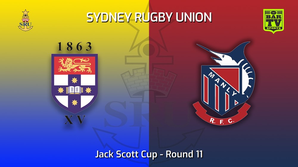 MINI GAME: Sydney Rugby Union Round 11 - Jack Scott Cup - Sydney University v Warringah Slate Image