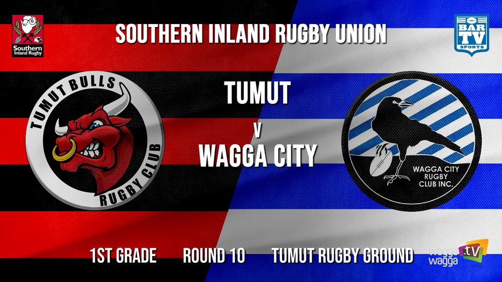 Southern Inland Rugby Union Round 10 - 1st Grade - Tumut Bulls v Wagga City Minigame Slate Image