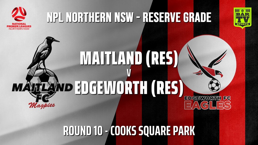 210605-NPL NNSW RES Round 10 - Maitland FC v Edgeworth Eagles Slate Image