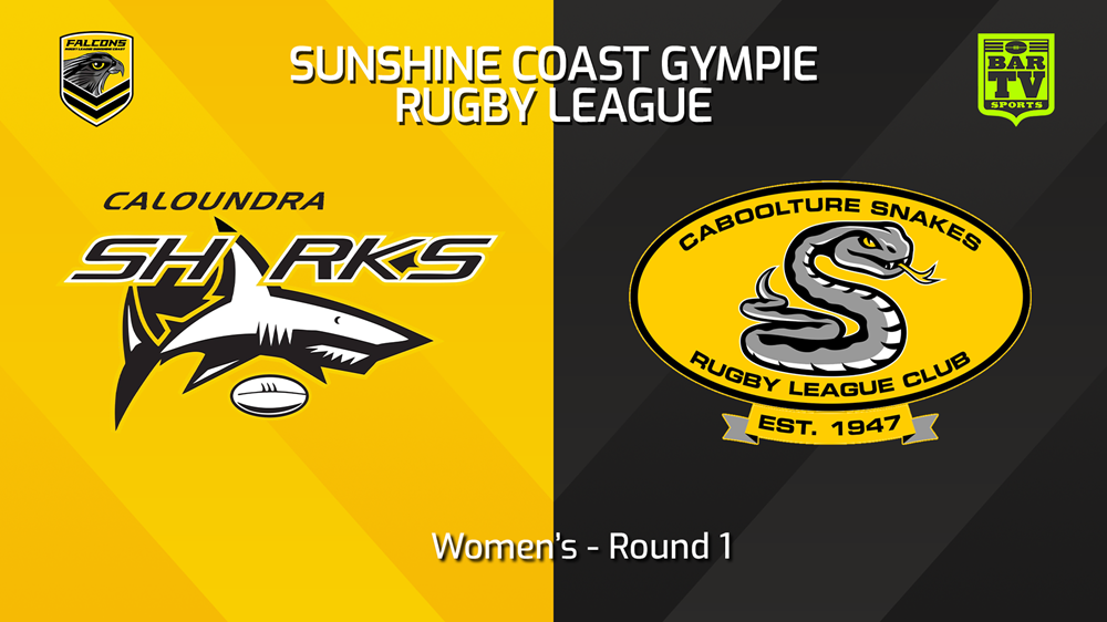 240316-Sunshine Coast RL Round 1 - Women's - Caloundra Sharks v Caboolture Snakes Minigame Slate Image